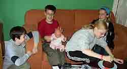 Neil, Rob, Ruth and Ami with the Baby