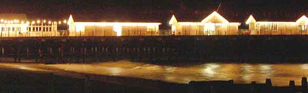 Southwold's pier at night